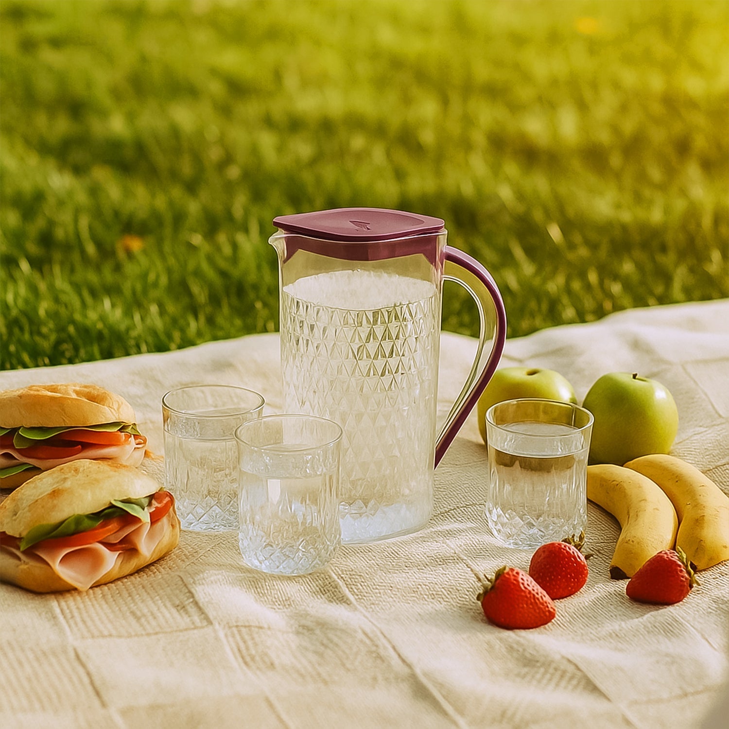 Supermom ROMA Plastic Jug with Glasses Combo Set (5 Pc) Supermom ROMA Plastic Jug with Glasses Combo Set (5 Pc)